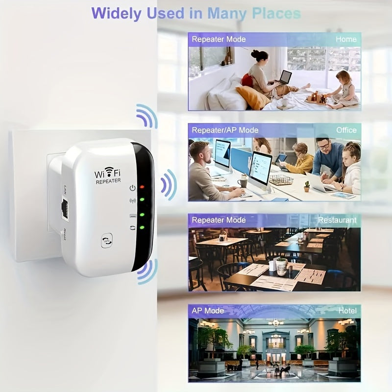 5000sq.ft Long Range WiFi Extender 5000sq.ft WiFi Extender Signal Booster - Long Range Amplifier With Ethernet Port, 1-Key Setup, Access Point, Alexa Compatible - Wireless Internet Repeater For 50 Devices, Easy Network Expans