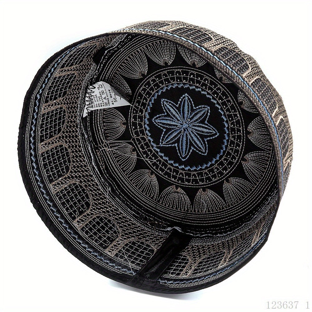 Embroidered Islamic Men's Repatriation Hat - Religious Hat
