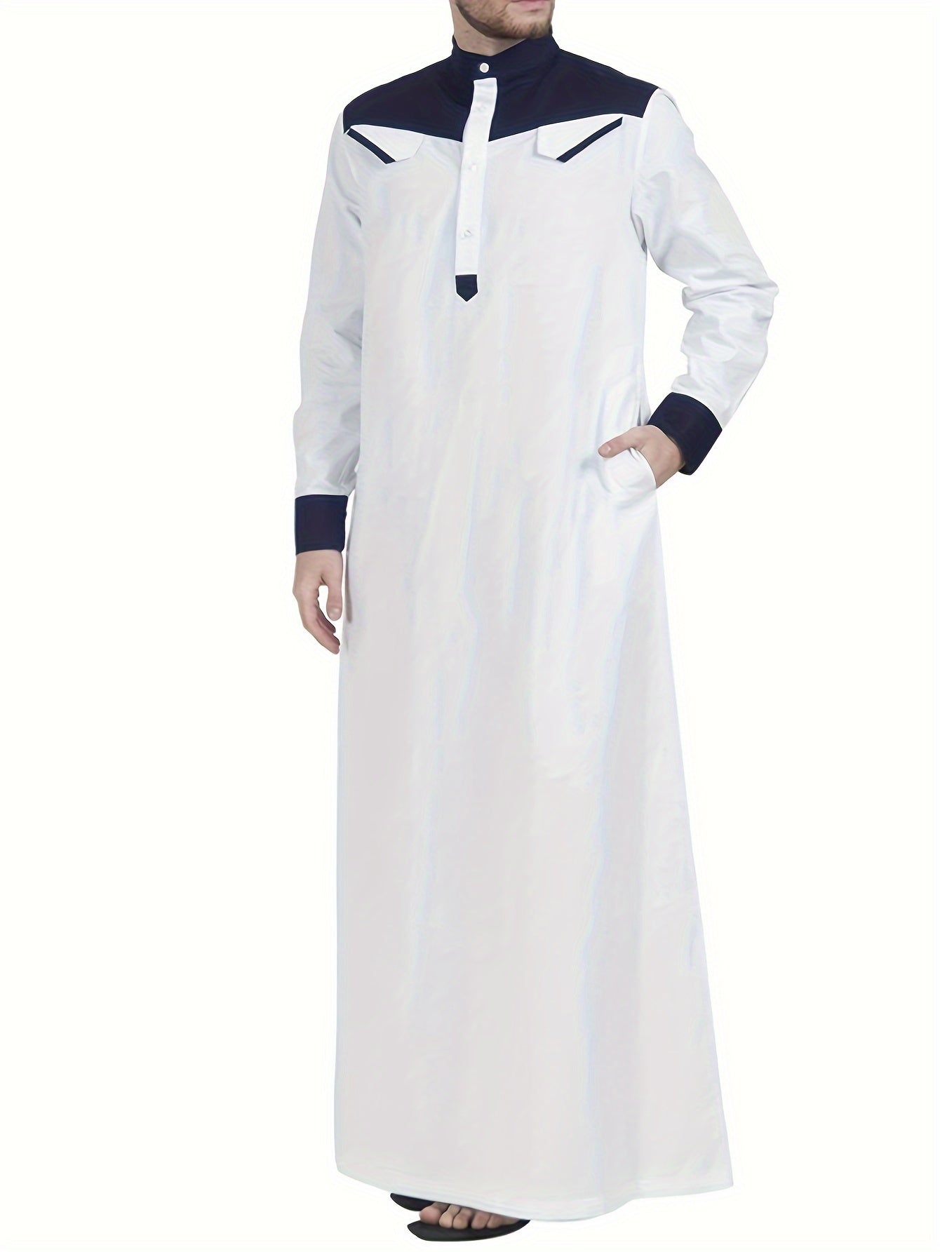 Colorful Patchwork Middle Eastern Djellaba for Men in Dubai Style Clothing