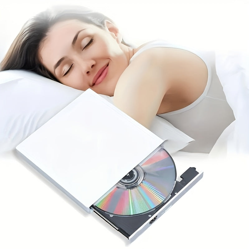 External CD DVD Drive, CD Player, USB 2.0 Slim Portable External CD-RW Drive DVD-RW Burner Writer Player For Laptop Notebook PC Desktop Computer, Valentine'S Day Gifts