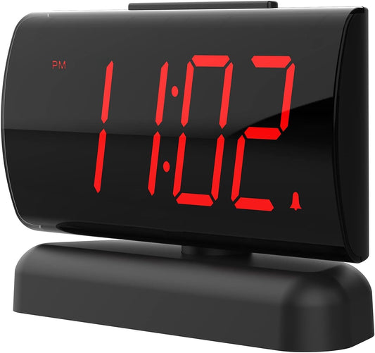 GING YHAU alarm clock large digital rotating base 2-level brightness digital clo