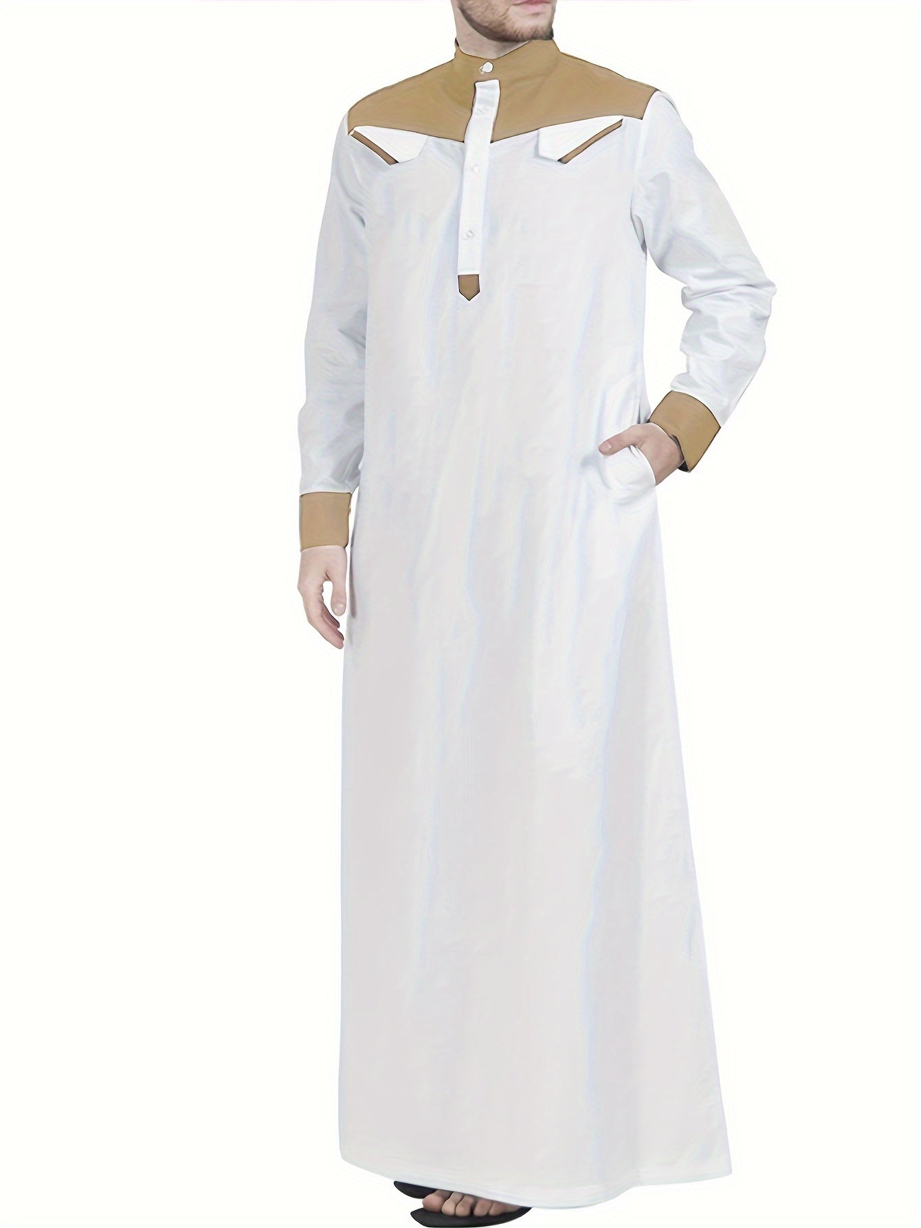 Colorful Patchwork Middle Eastern Djellaba for Men in Dubai Style Clothing