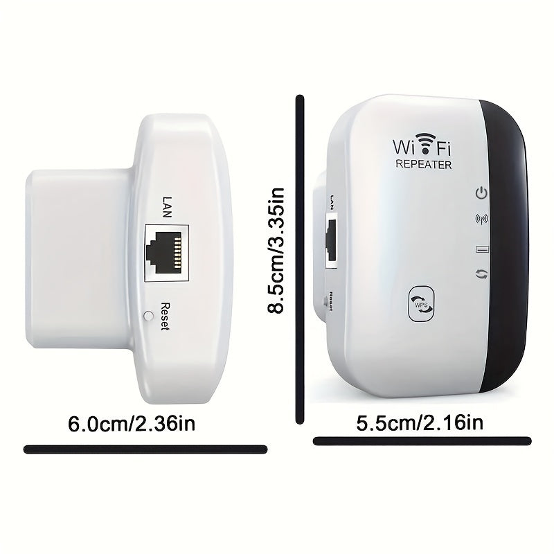 5000sq.ft Long Range WiFi Extender 5000sq.ft WiFi Extender Signal Booster - Long Range Amplifier With Ethernet Port, 1-Key Setup, Access Point, Alexa Compatible - Wireless Internet Repeater For 50 Devices, Easy Network Expans