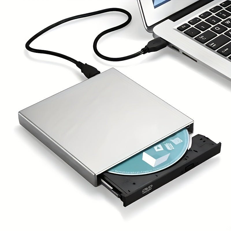 External CD DVD Drive, CD Player, USB 2.0 Slim Portable External CD-RW Drive DVD-RW Burner Writer Player For Laptop Notebook PC Desktop Computer, Valentine'S Day Gifts